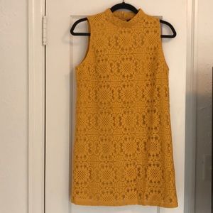 Mod Yellow Mini Dress